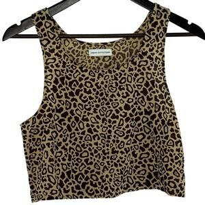 Urban Outfitters Leopard Print Cropped Tank Women’s Small